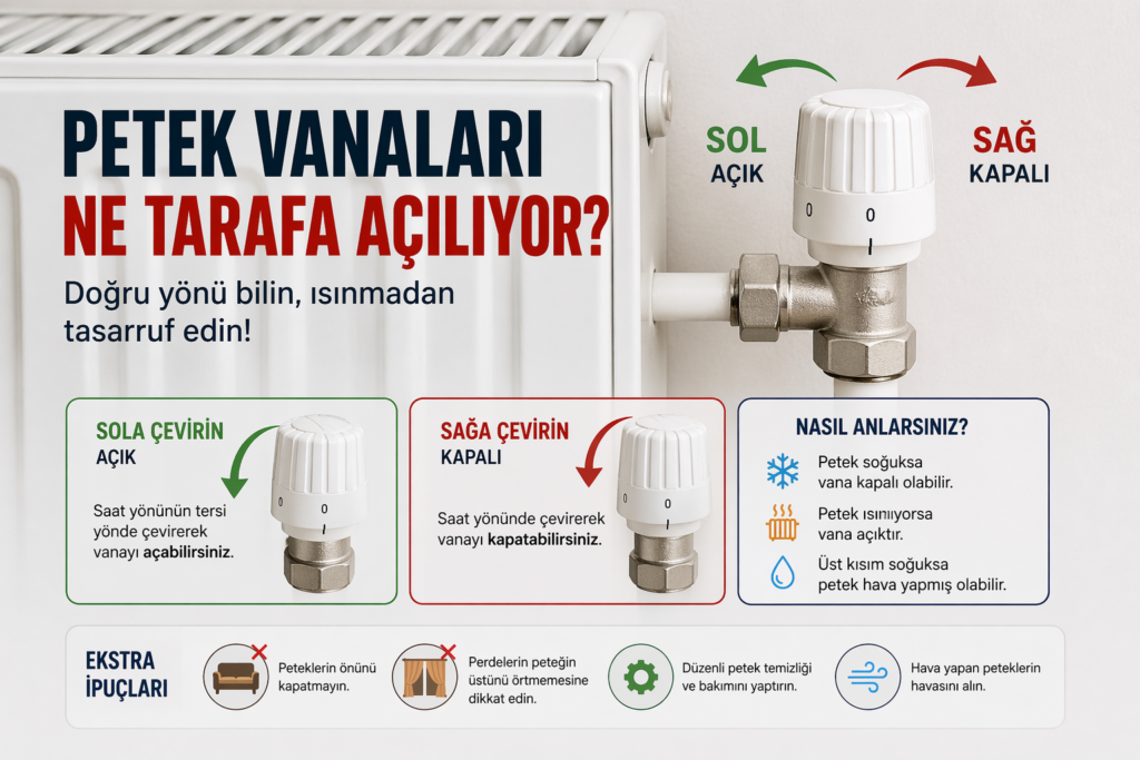 Petek Vanaları Ne Tarafa Açılıyor?